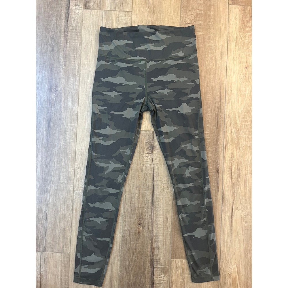 Athleta Ultimate 7/8 Tight Camo Green High Rise Leggings Small Tall